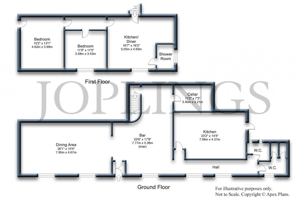 Floorplan for The Freemasons Arms, Nosterfield, Bedale, North Yorkshire