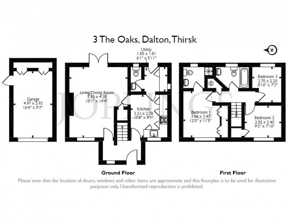Floorplan for The Oaks, Dalton, Thirsk