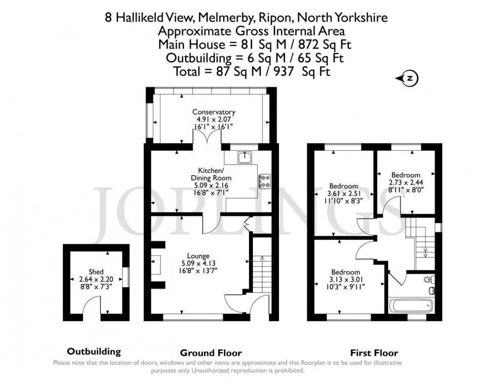 Floorplan for Hallikeld View, Melmerby, Ripon